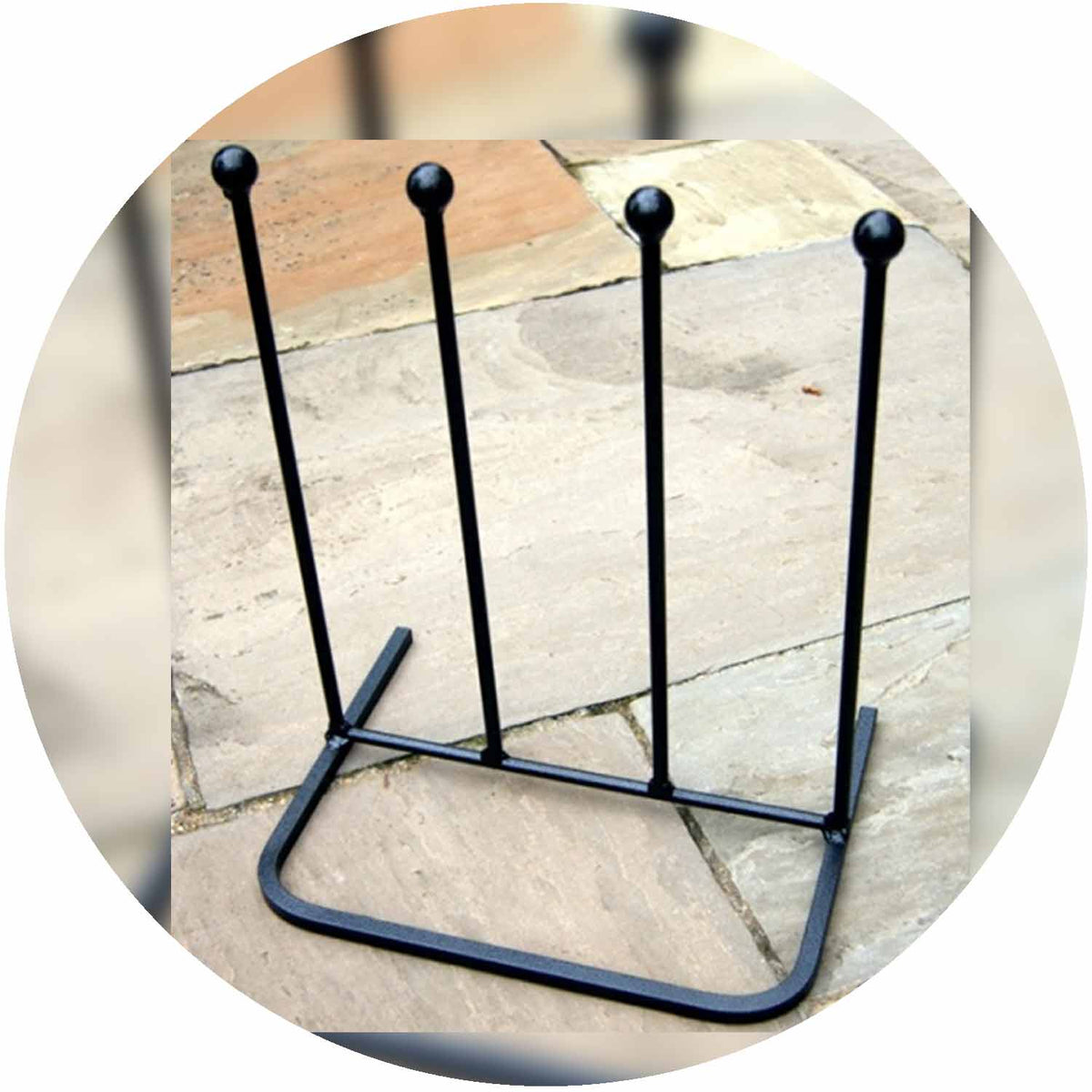 (PF) 2 Pair Boot Rack Black