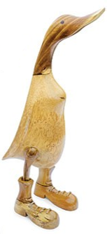 Wooden Duck In Boots 3 Sizes