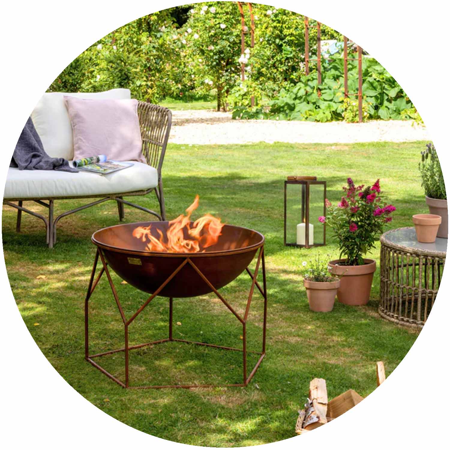 Buckingham Firebowl Rust