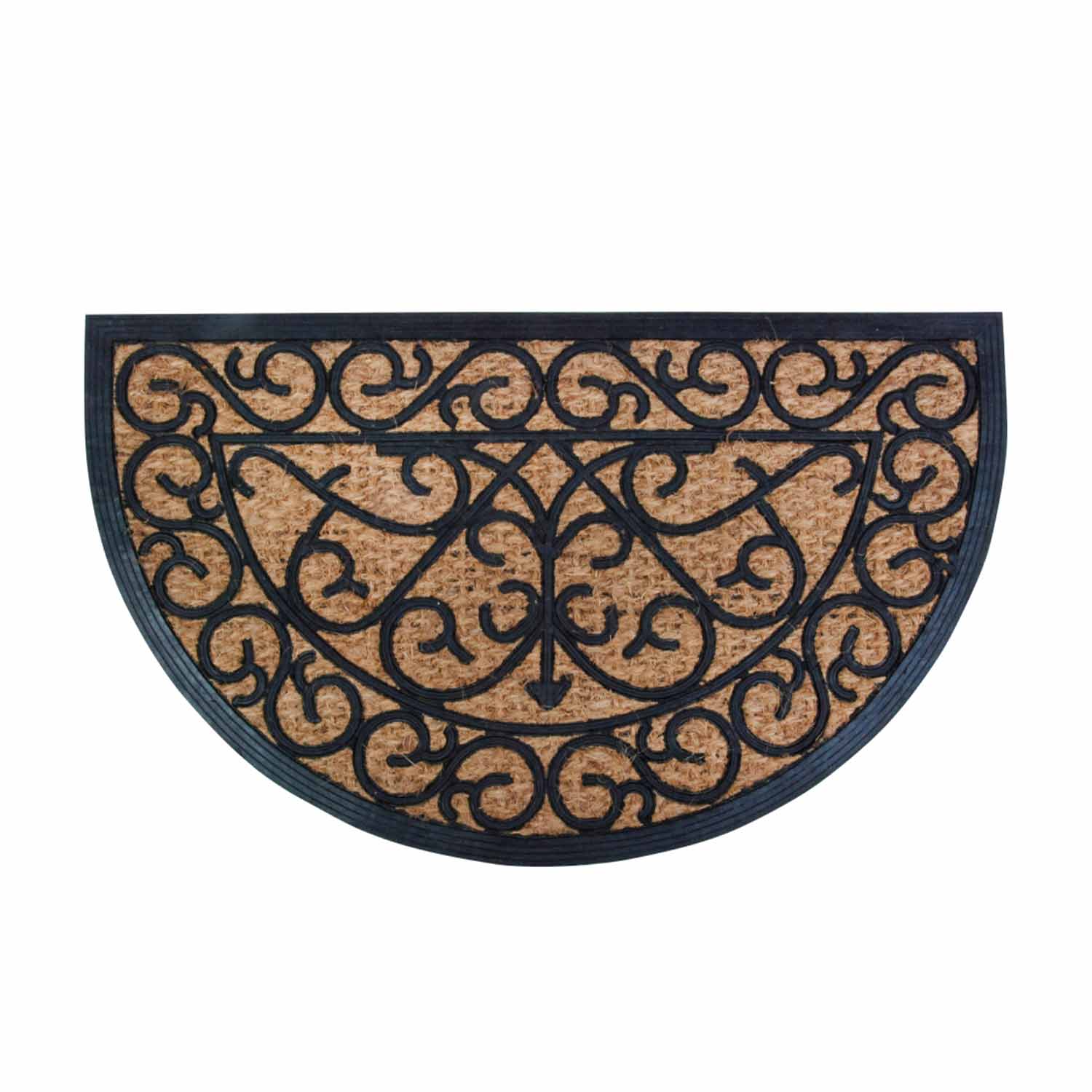 (FF) Half Round Rubber/Coir Doormat