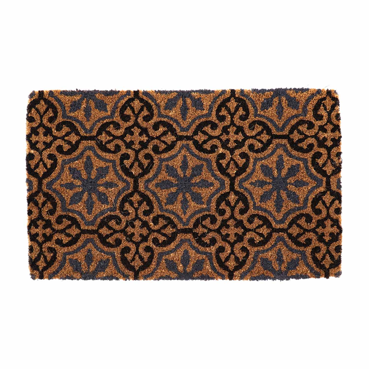 (FF) Coir Doormat Tiles with Rosettes