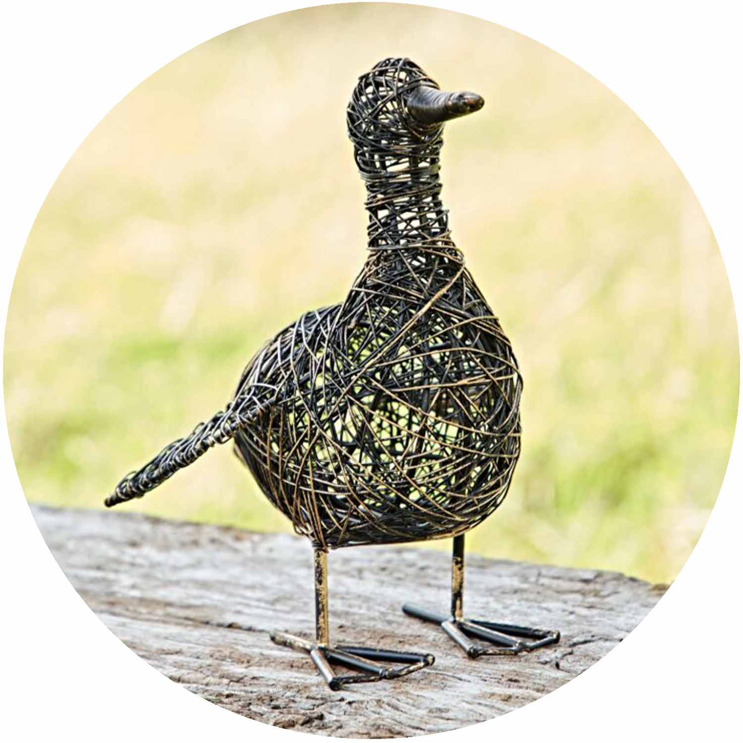 (PH) Kriti Small Flapping Duck Wire Garden Ornament