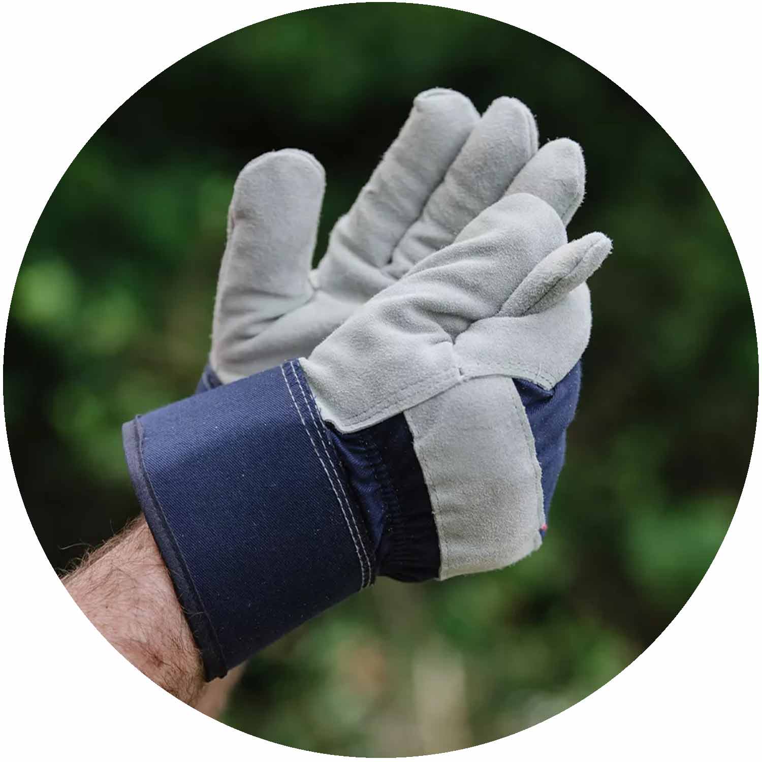 Navy Fleece Lined Rigger Gloves Mens