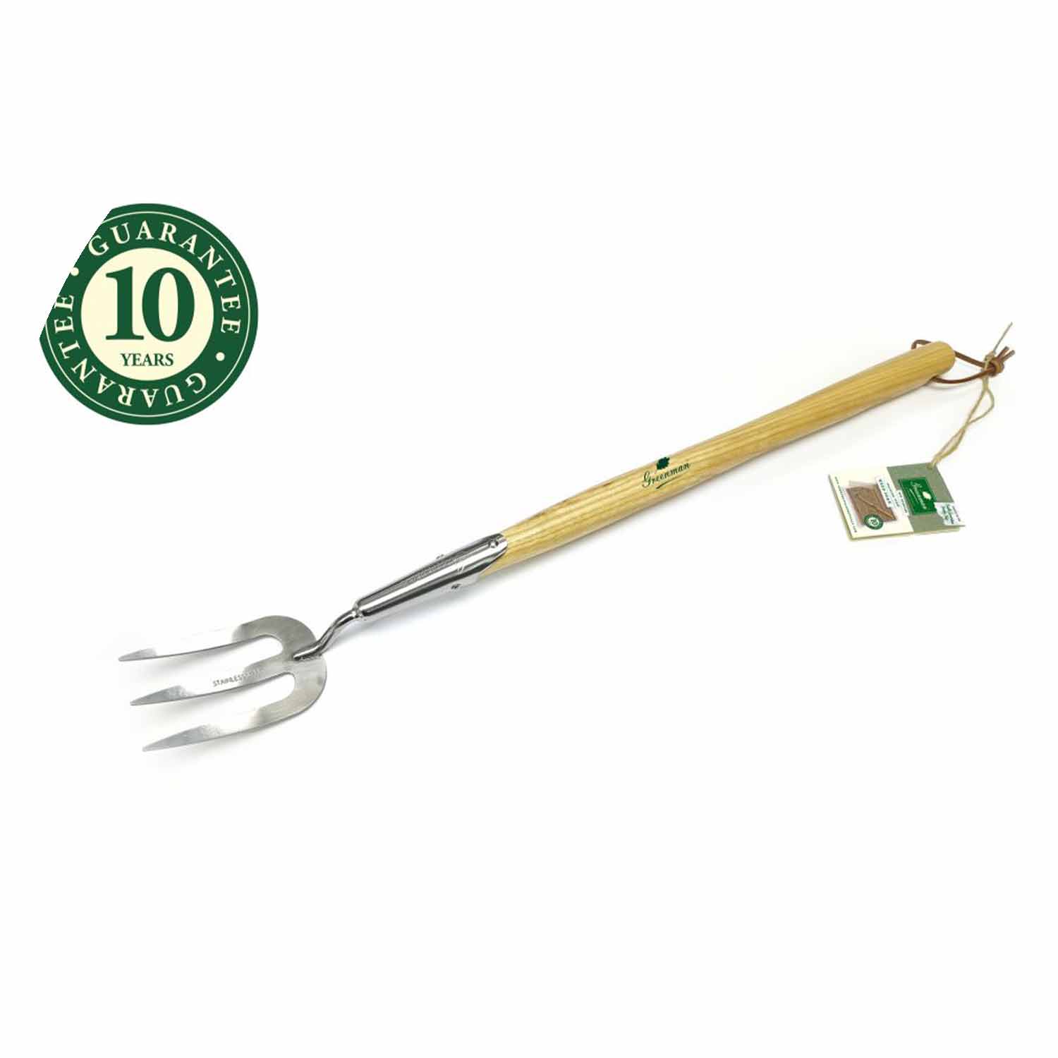 Greenman Mid Handled Stainless Steel Weed Fork
