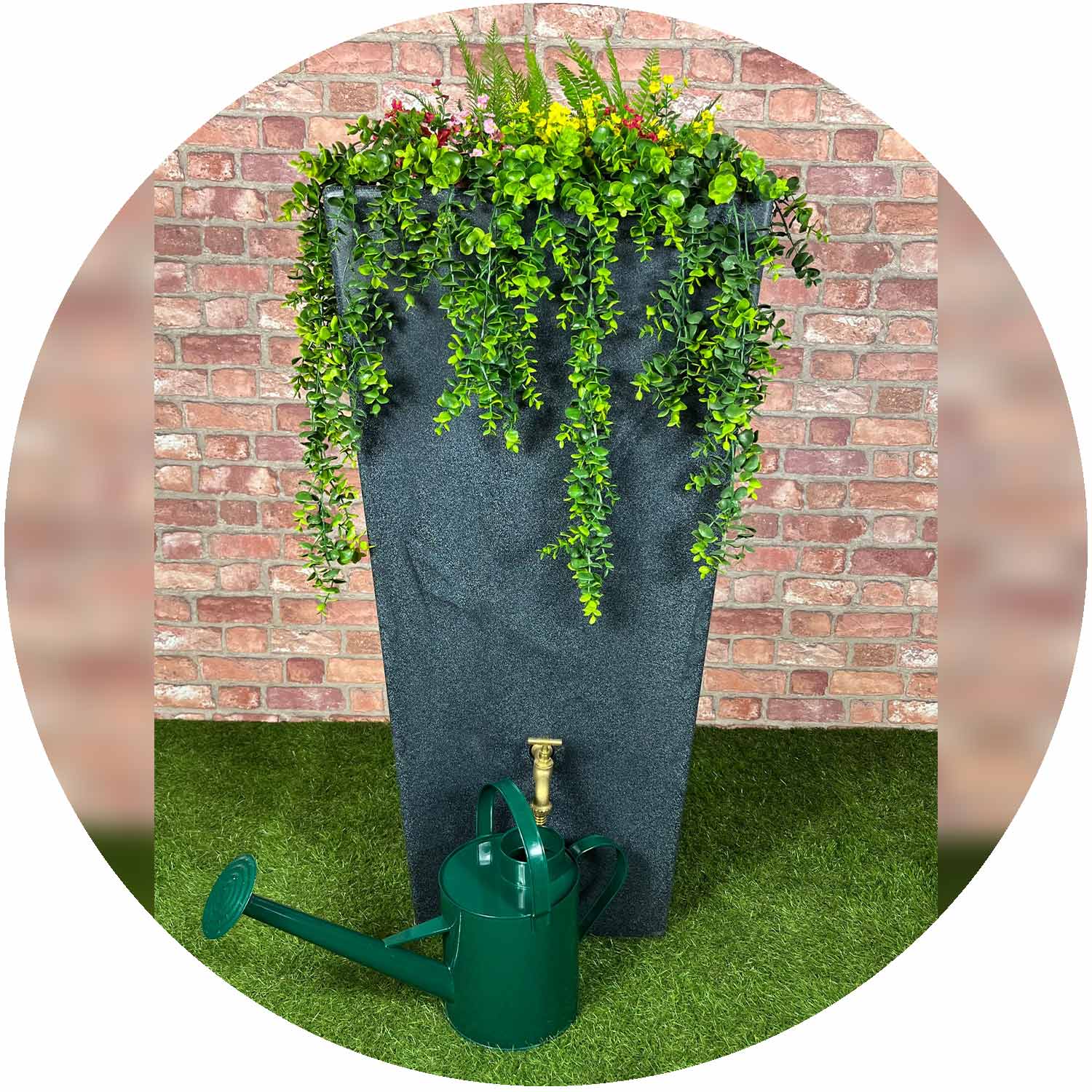 Manhattan City Water Butt Planter Slate Grey 200L