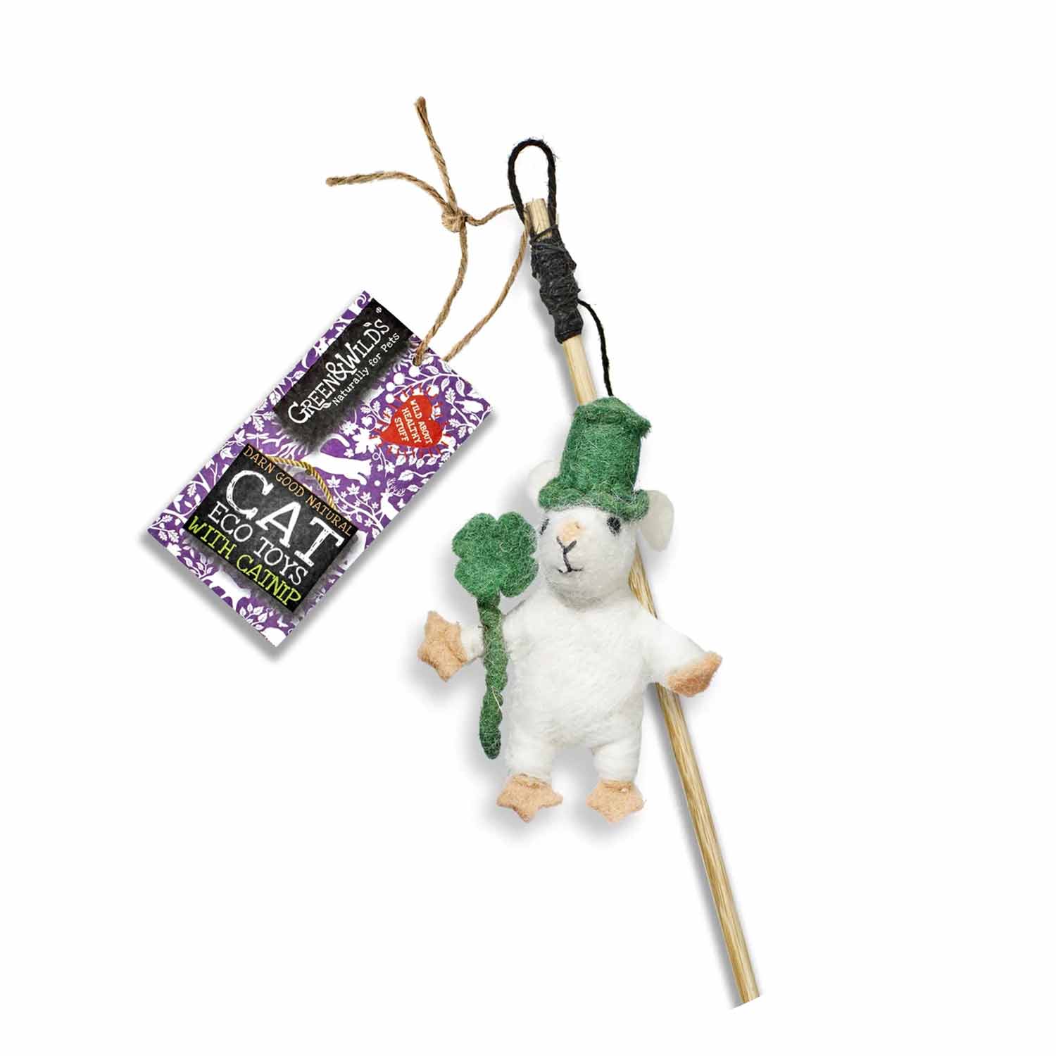 (GW) Murphy Mouse Eco Cat Teaser Toy with Catnip