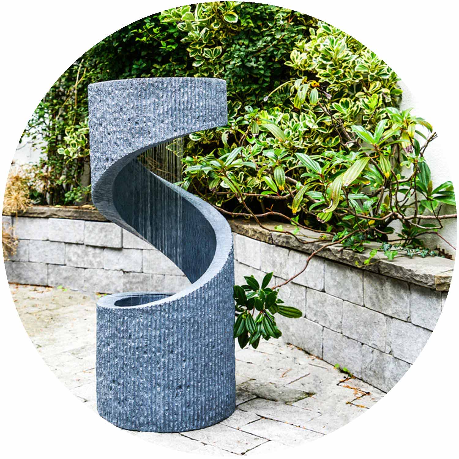 Spiral Granite Water Feature