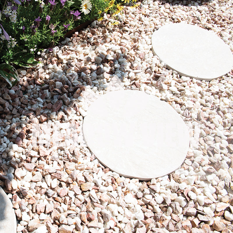 Round Porcelain Oatmeal Stepping Stone 375mm
