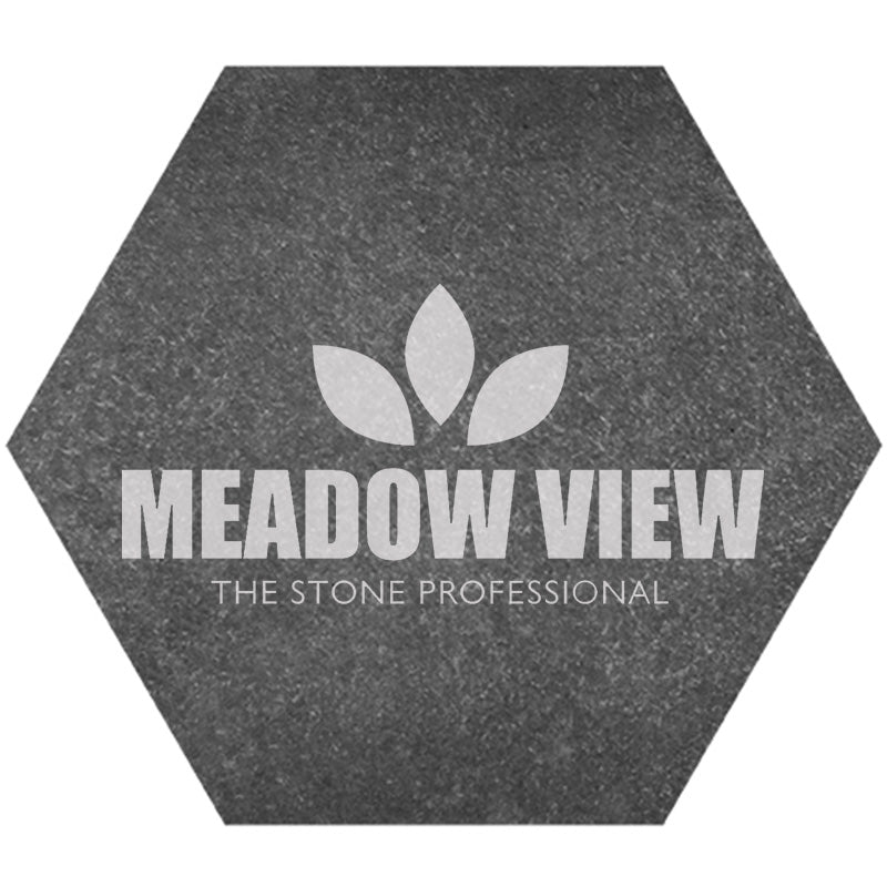 Hexagonal Porcelain Graphite Stepping Stone 600mm