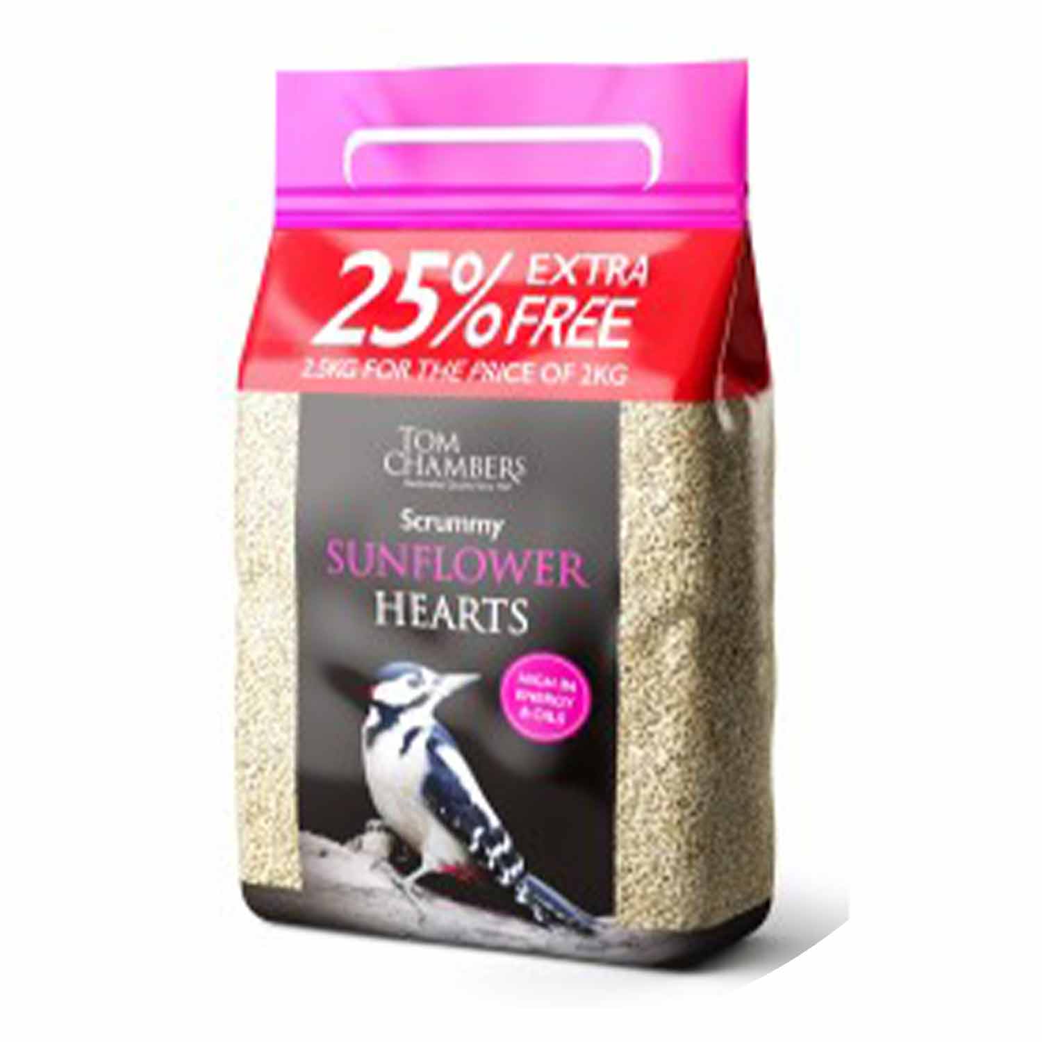 Scrummy Sunflower Hearts 2 Kg + 25% Extra Free
