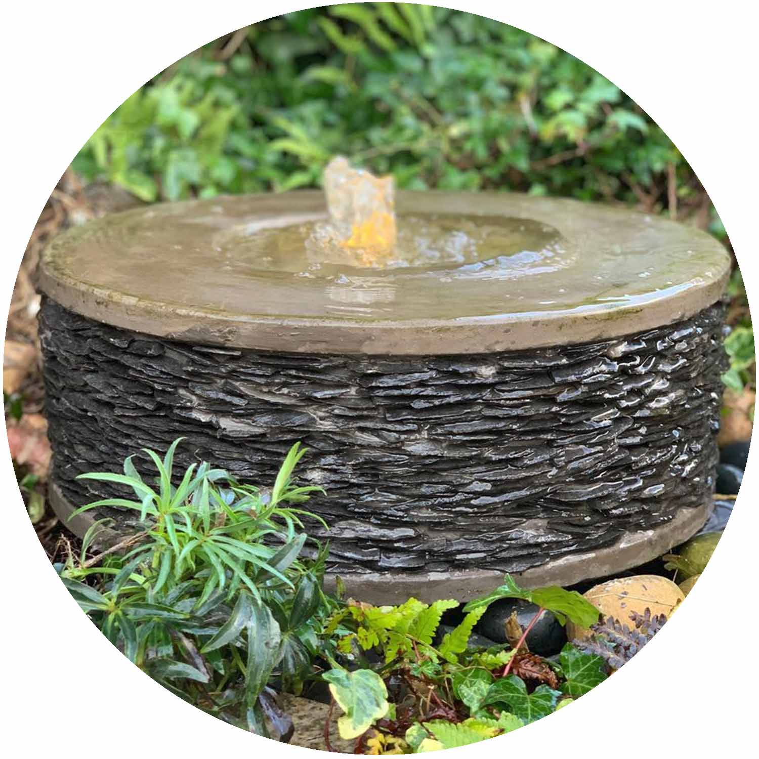 (EC) Natural Slate Millstone  50cm Dia.