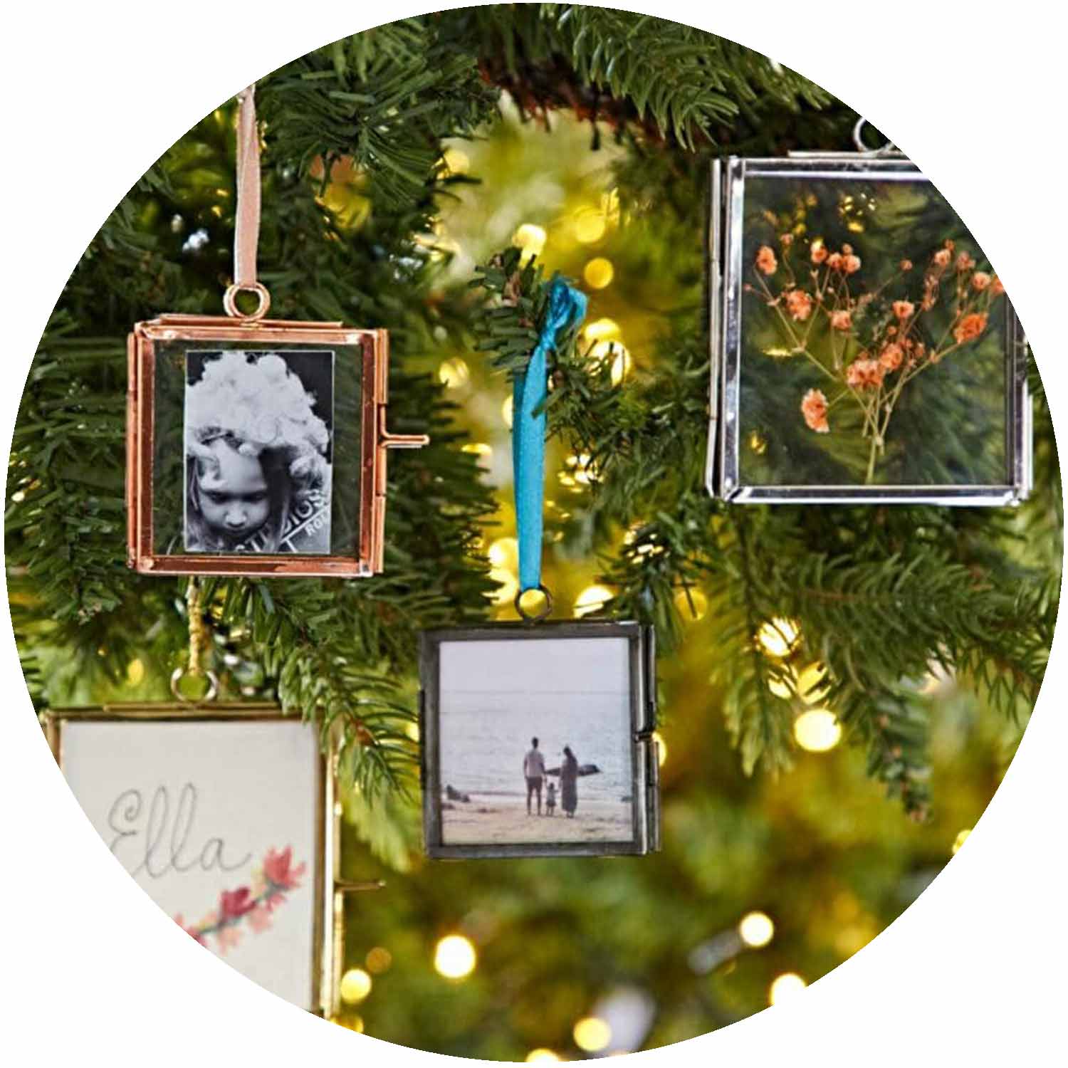 (PH) Small Alia Square Glass Frame - 6 x 7cm - Silver