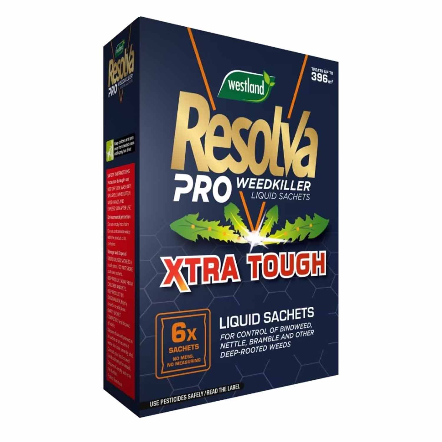 Resolva Pro Xtra Tough Weedkiller Liquid Sachets 6x 100ml