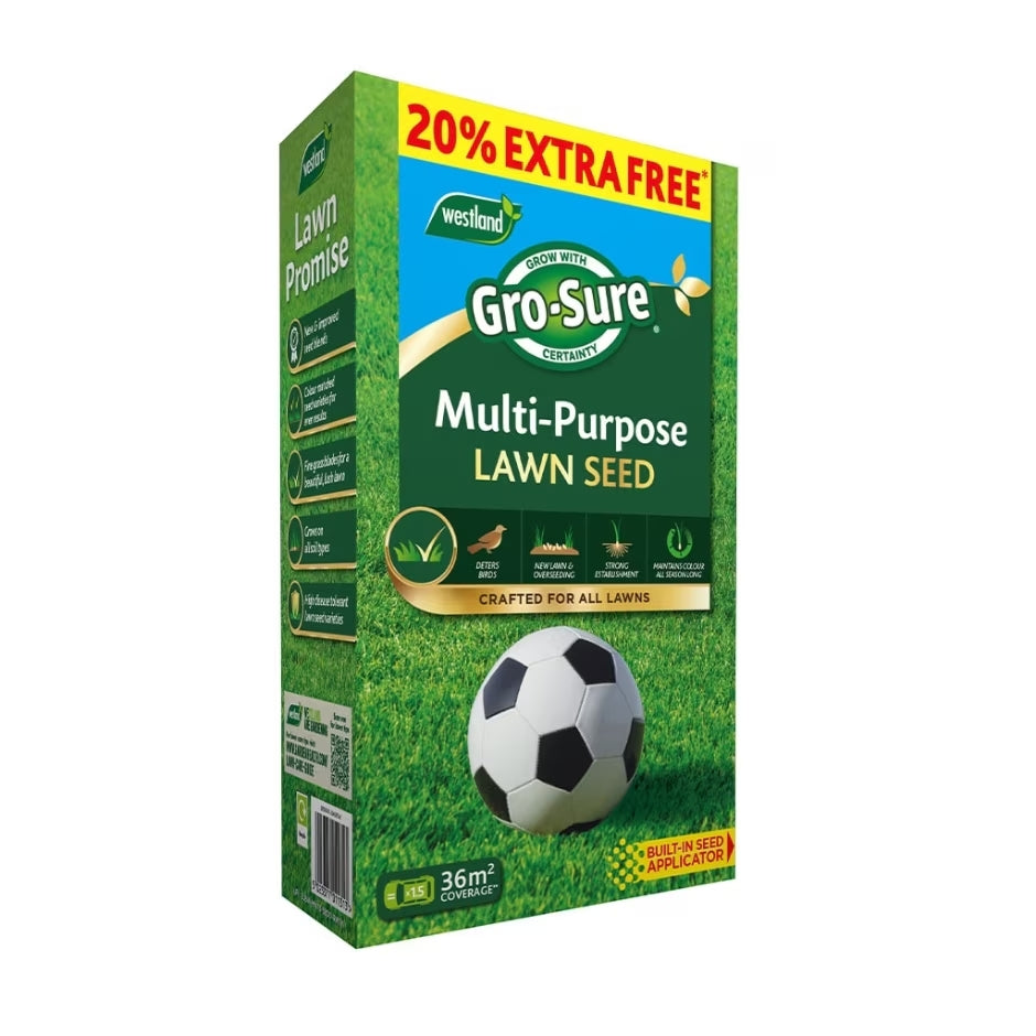 Multi Purpose Lawn Seed 30m2 Plus 20% Extra Free