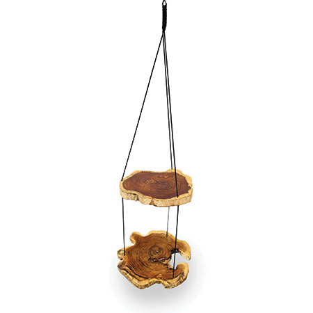 Hanging Tree Root Slices 2 Shelves 70cm