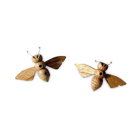 Small Wooden Bees 6cm