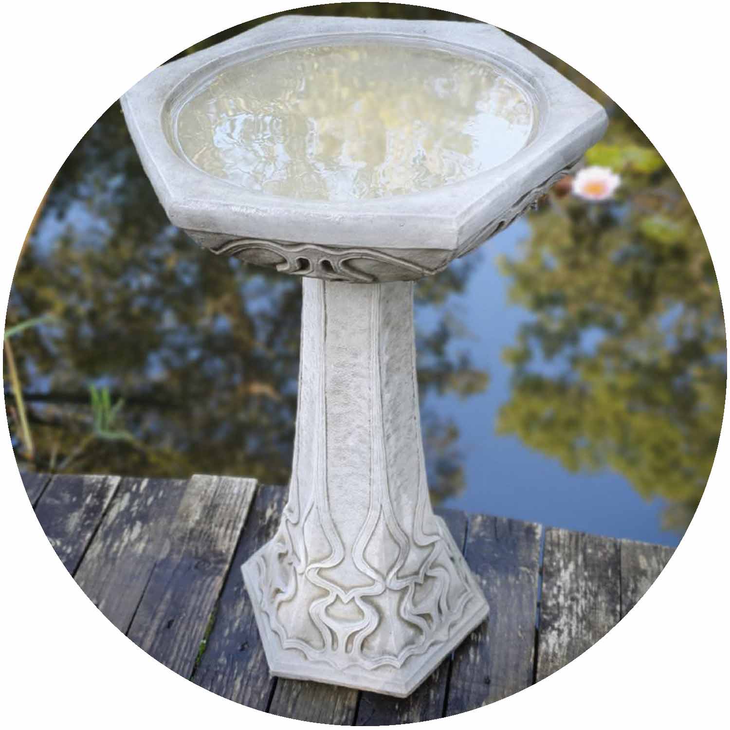 Art Nouveau Birdbath