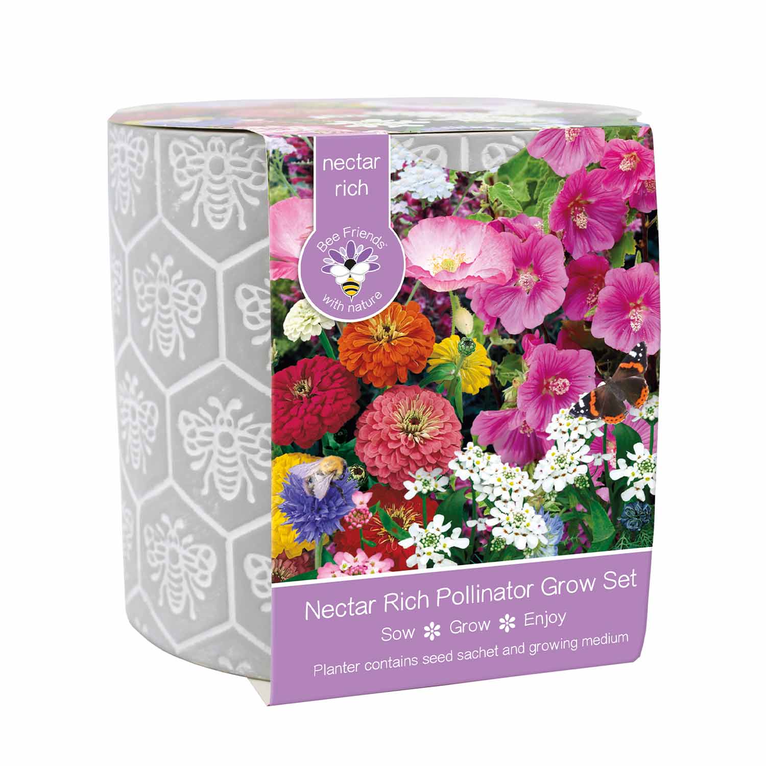 (BS) Bee Friends® 17cm Patterned Ceramic Pot