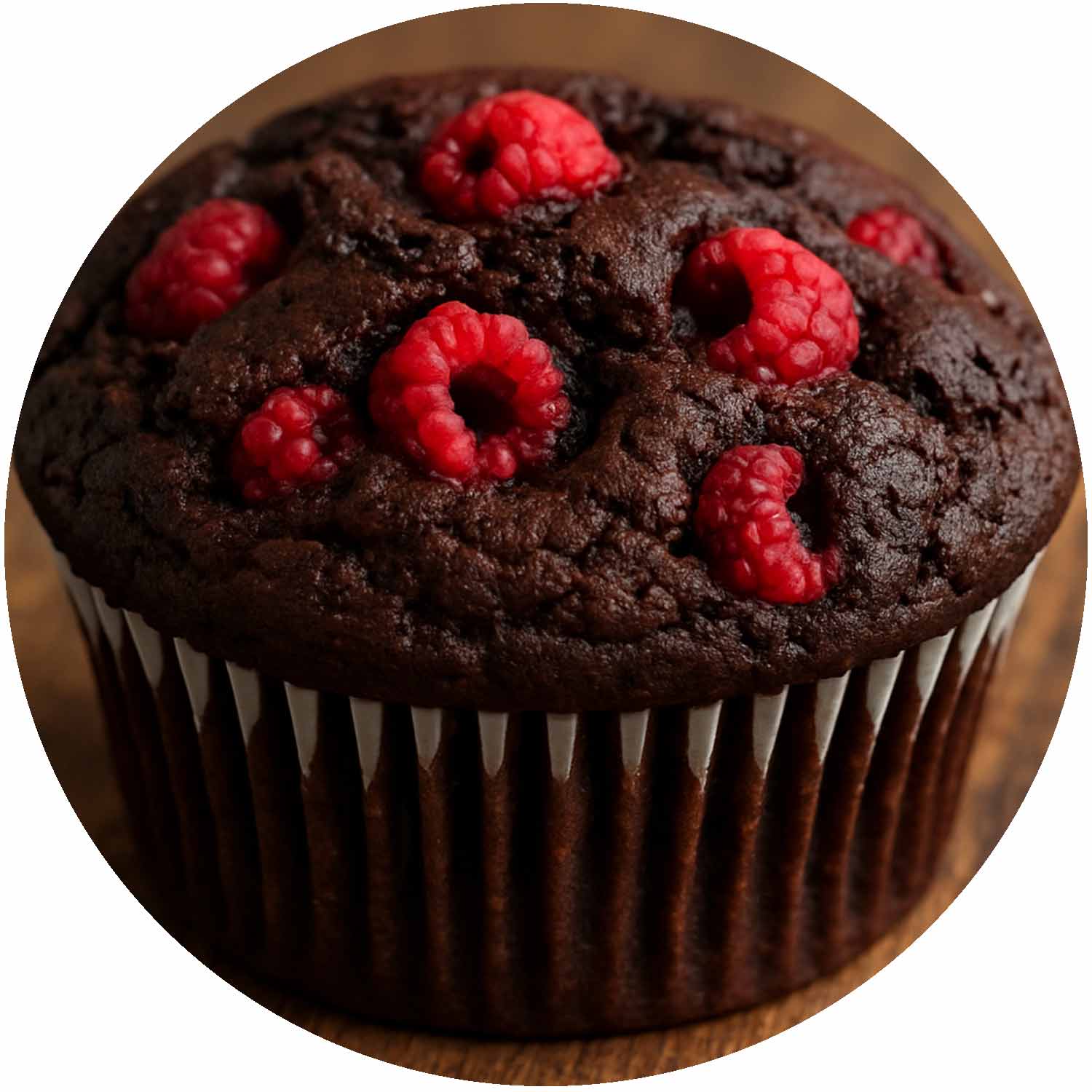 Vegan Dark Chocolate Raspberry Muffin