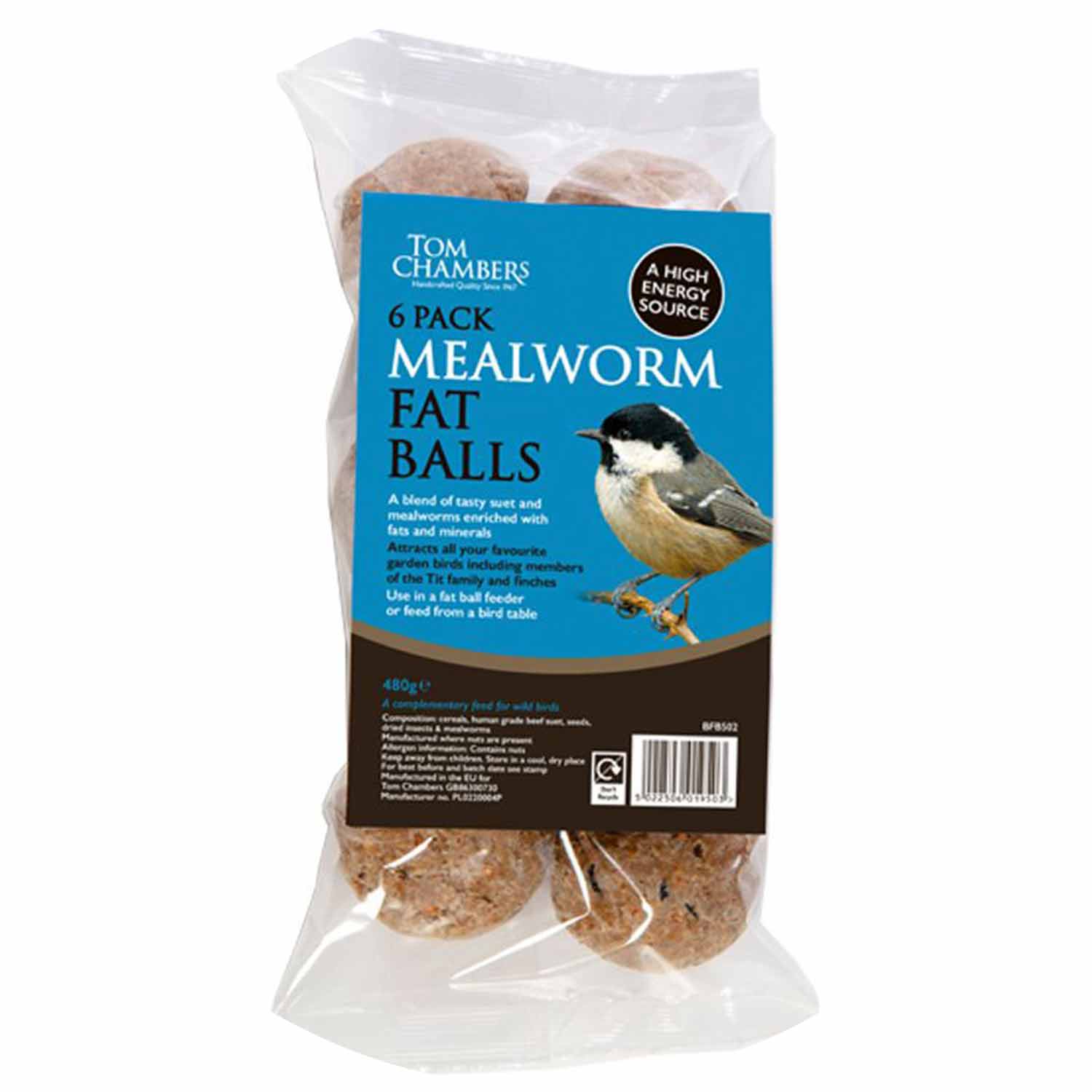 Fat Balls - Mealworms - No Nets - 6 Pack