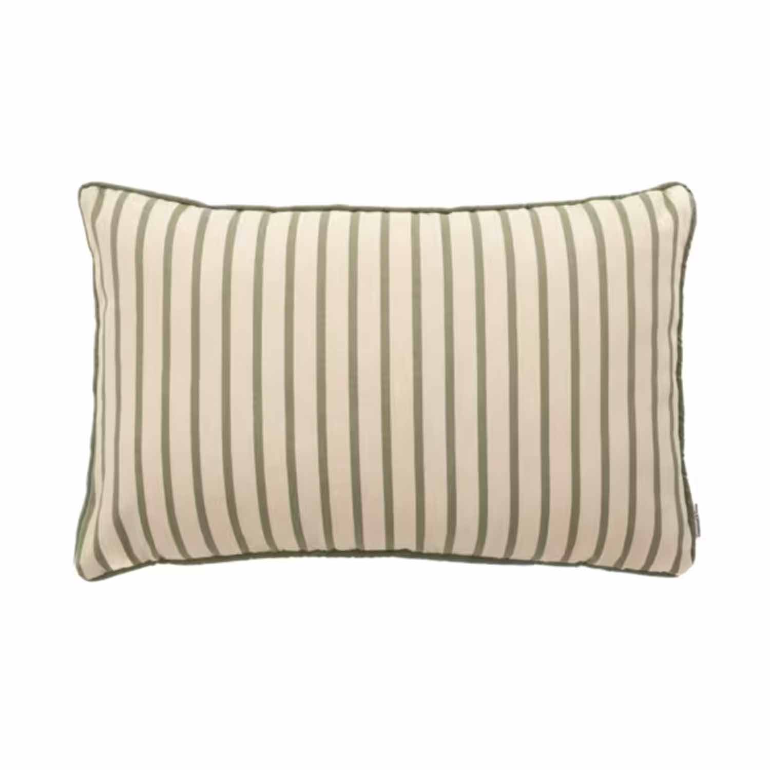 Olive Stripe Piped Cushion