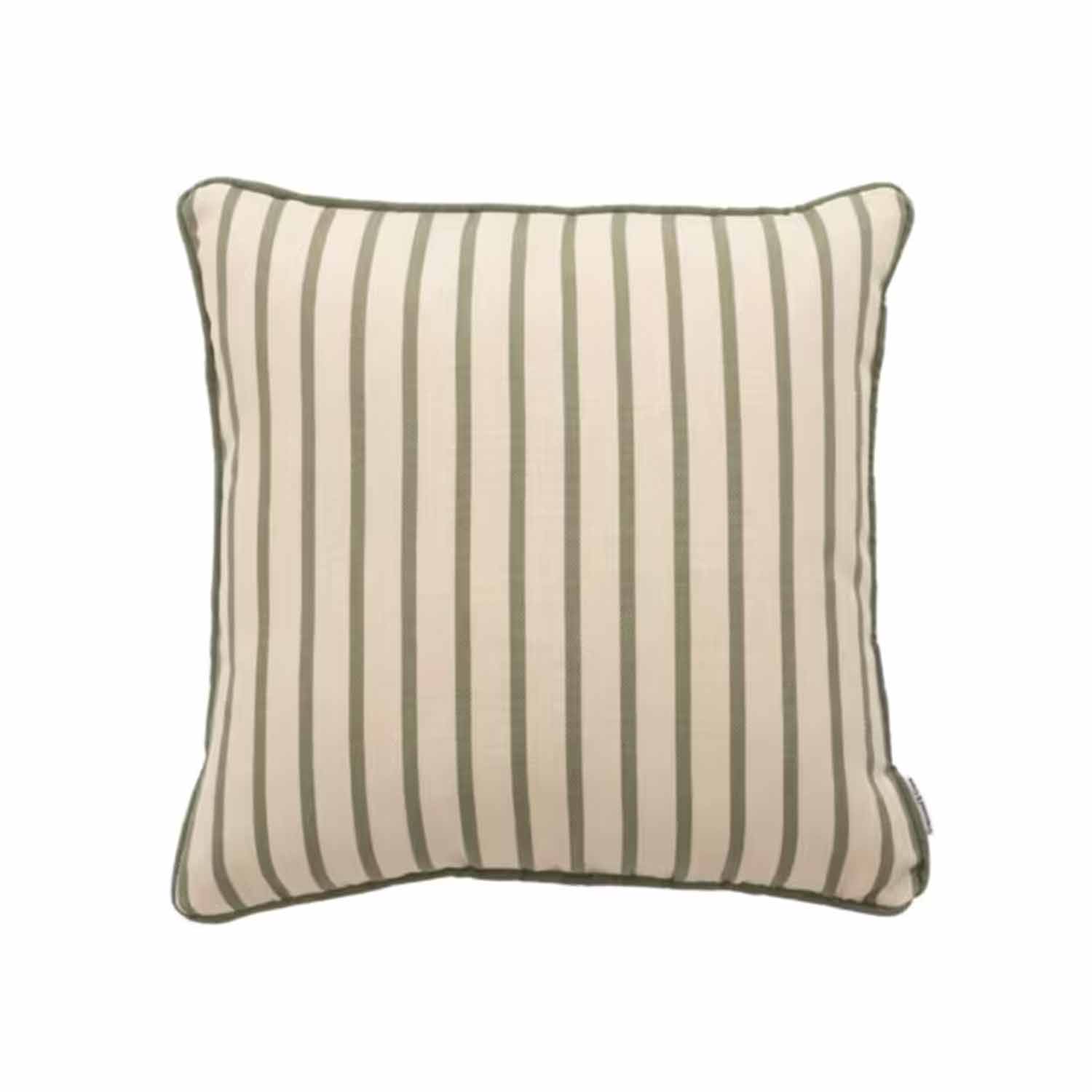 Olive Stripe Piped Cushion