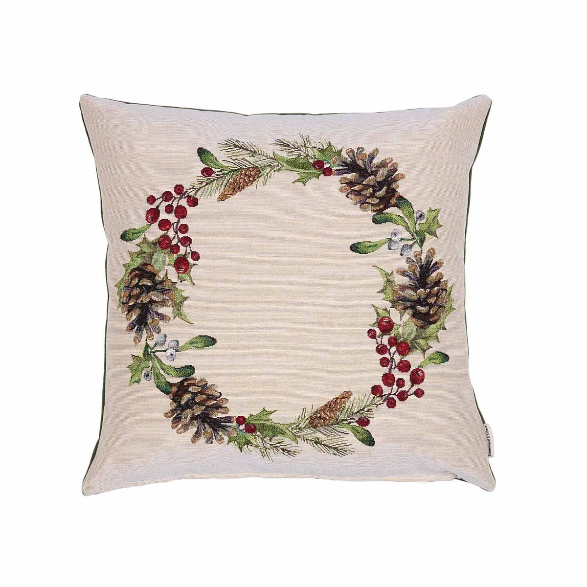 Pine & Berry Wreath Cushion