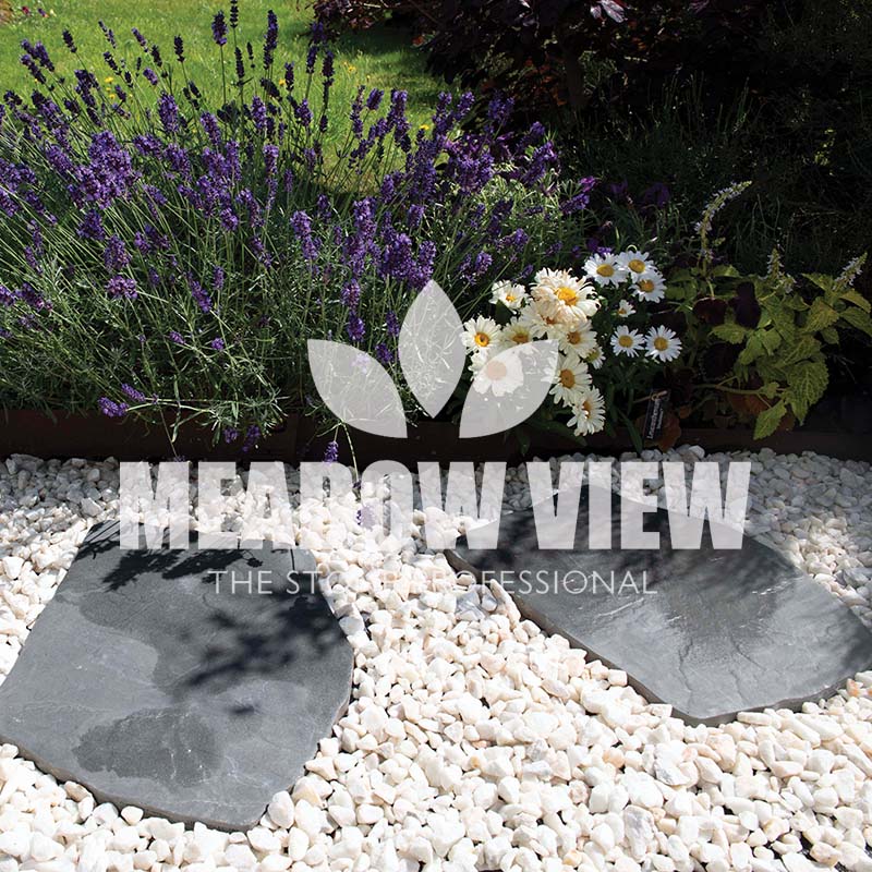 Random Porcelain Graphite Stepping Stone 420x360mm