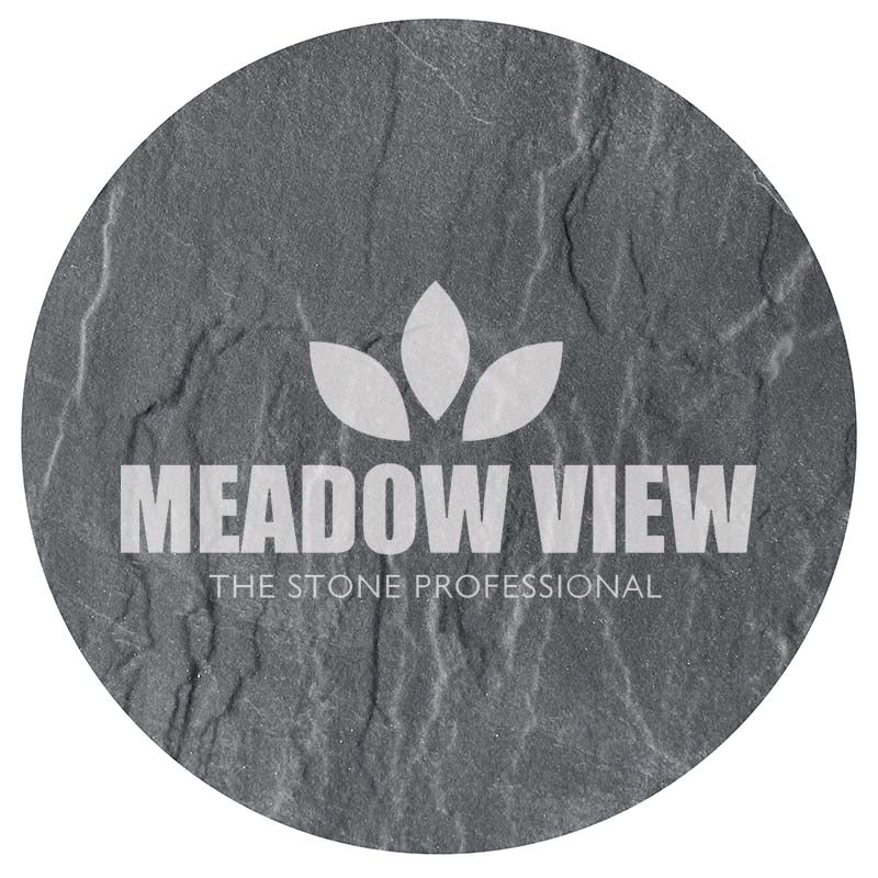 Round Porcelain Graphite Stepping Stone 375mm