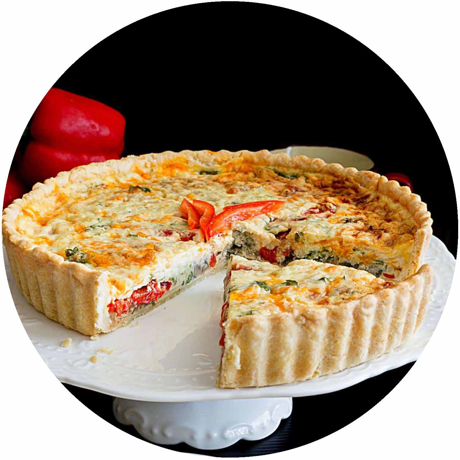 Quiche - Caramelised Onion, Sweet Pepper, Chive