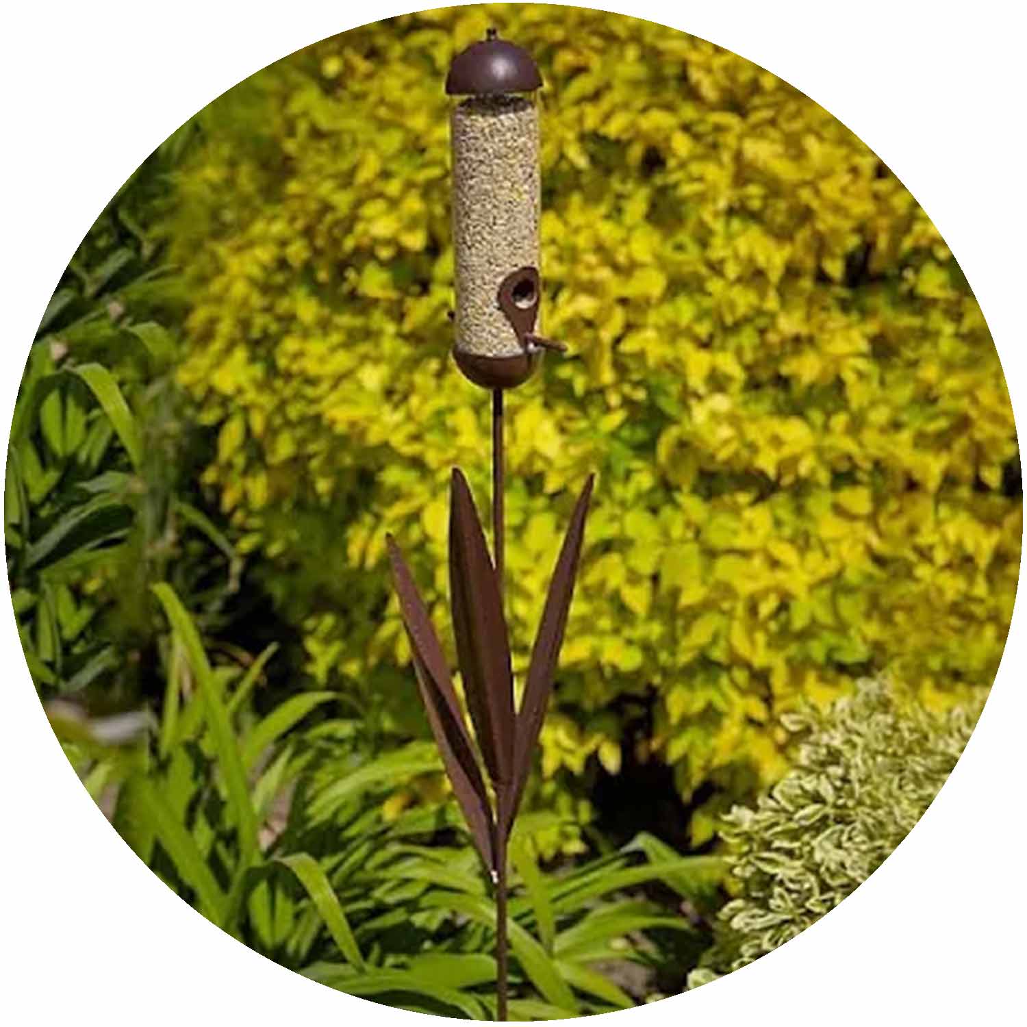 Rustic Reed Seed Garden Border Feeder