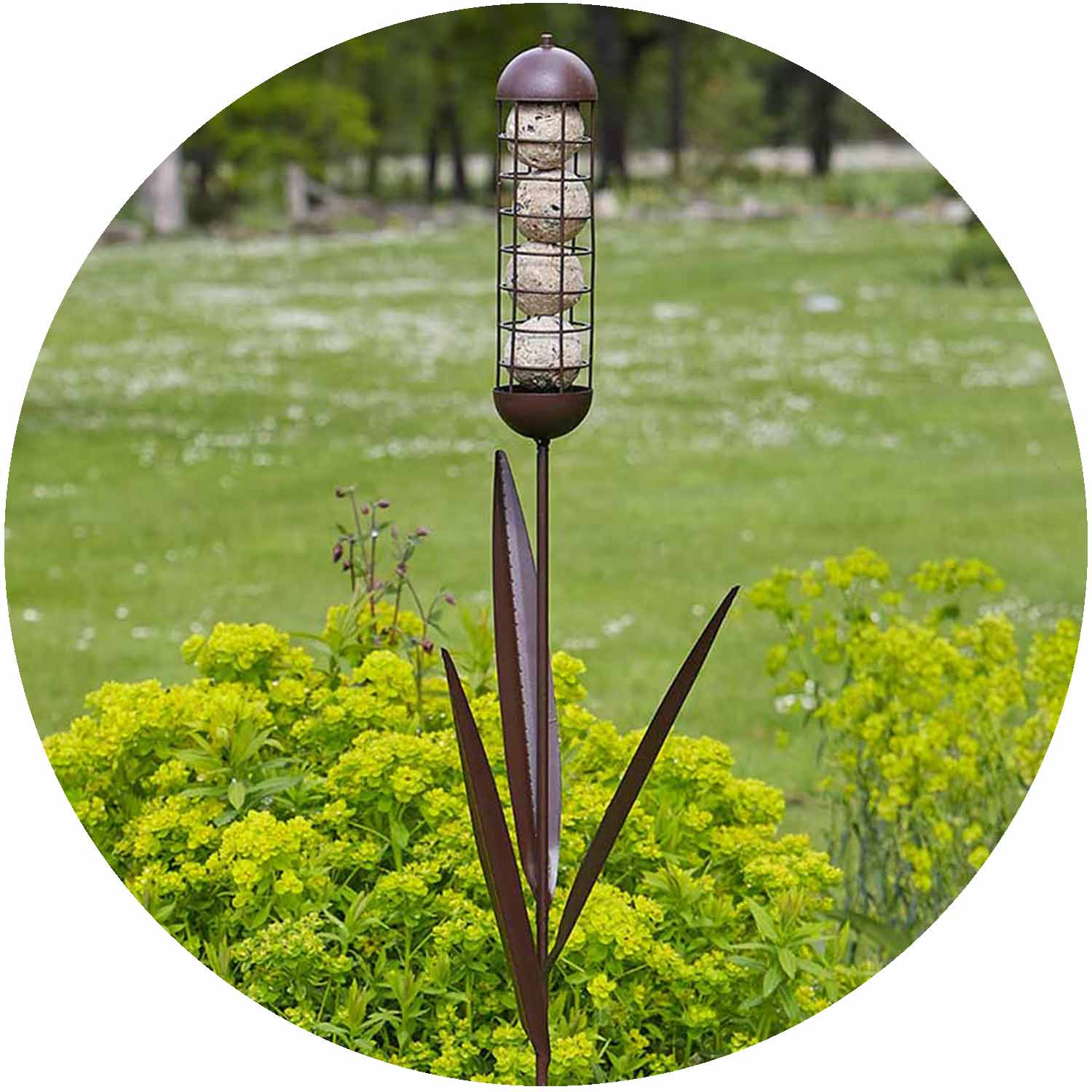 Rustic Reed Fat Ball Border Feeder