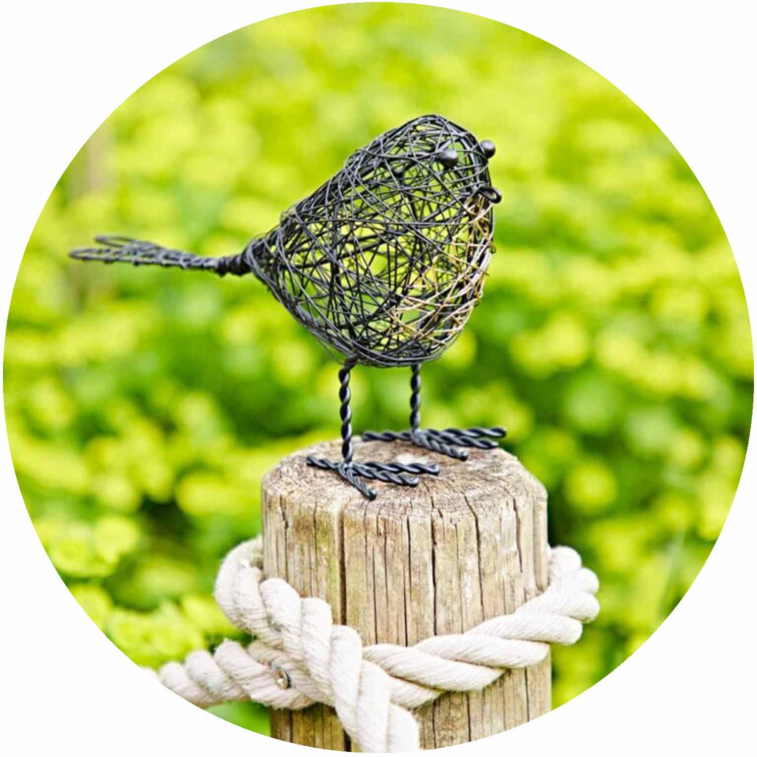 (PH) Wire Robin Decorative Ornament