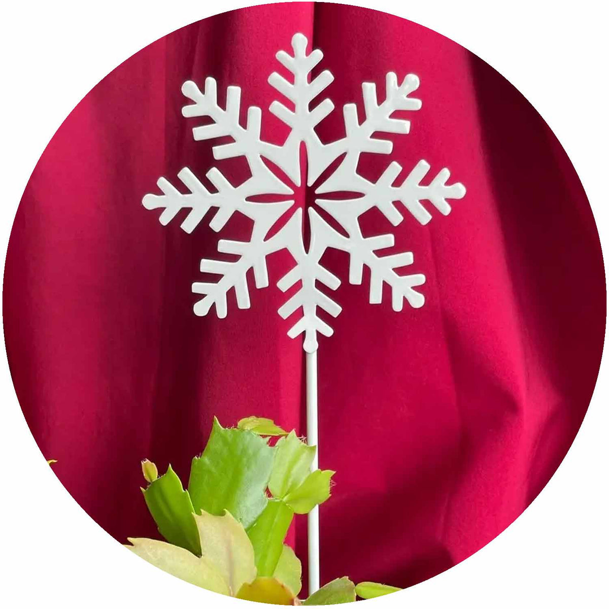 (PF) Snowflake Pot Pin White