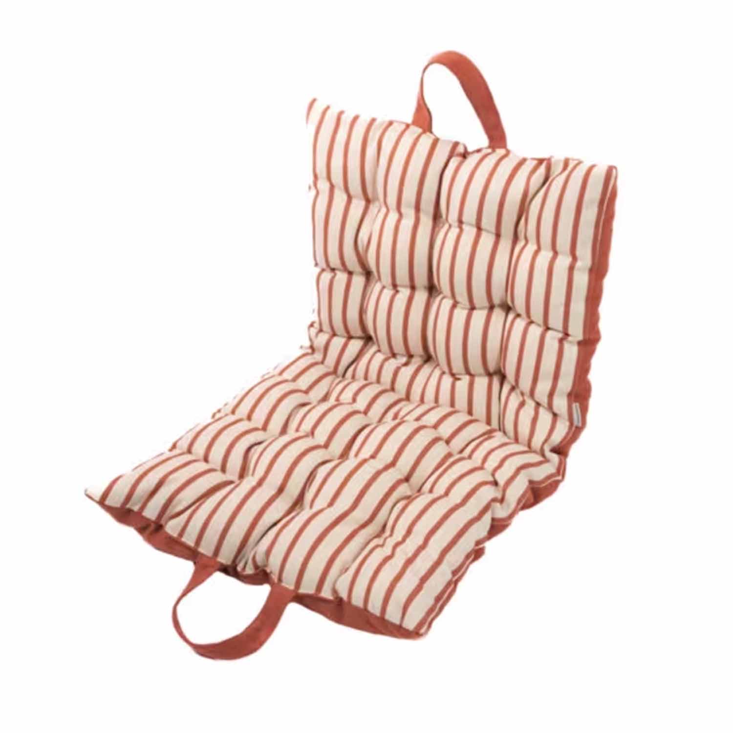 Terracotta Stripe Folding Carry Cushion