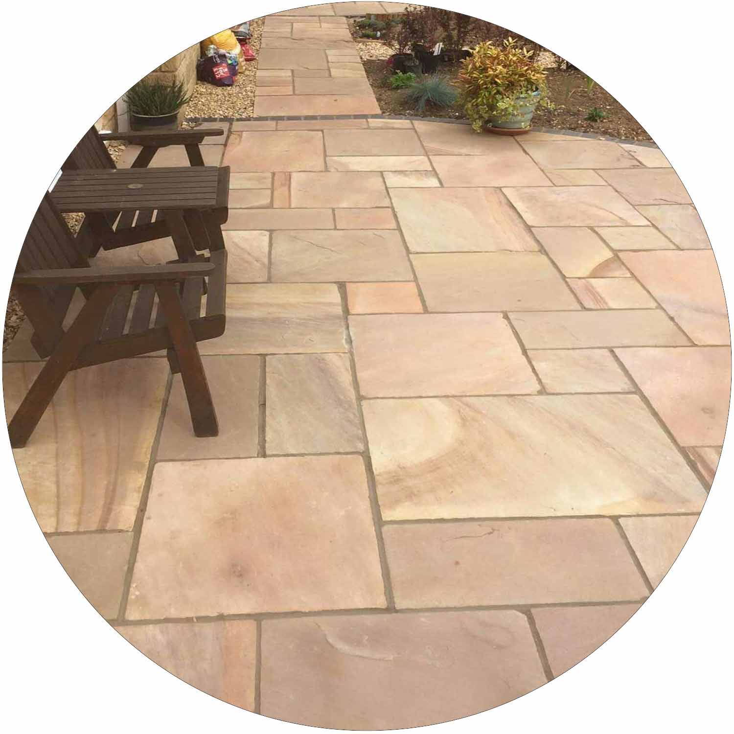 Rippon Buff Sandstone Paving per metre